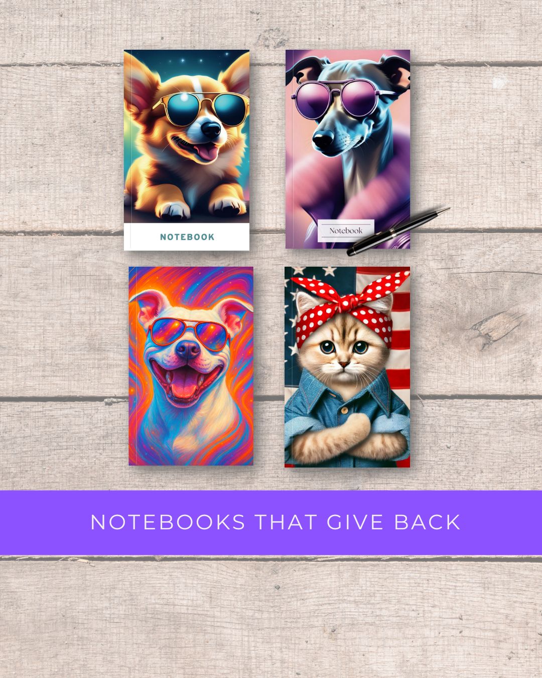 Notebooks That Give Back to Animal Rescues (Buy 2, Get 1 FREE)